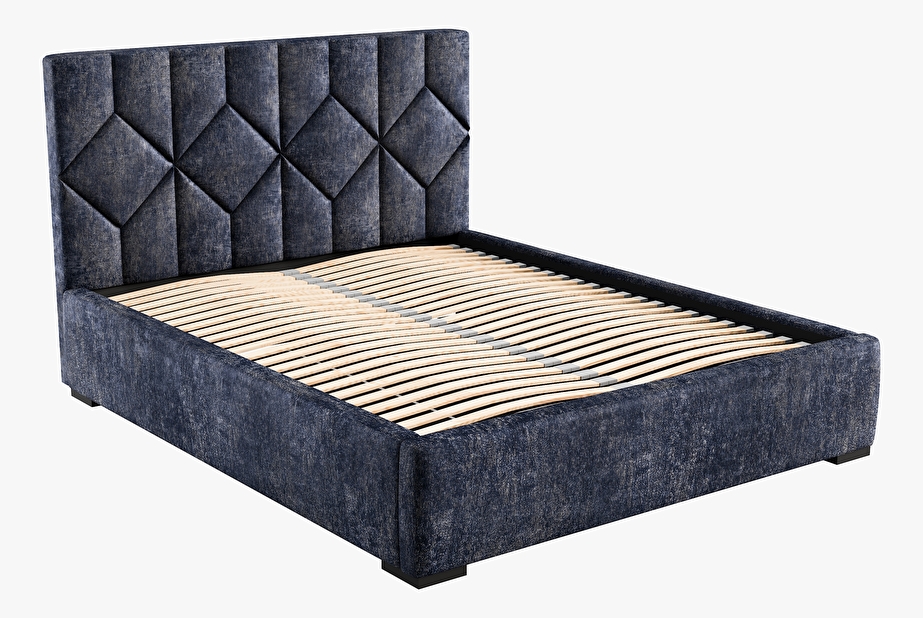 Tapeciran krevet 160x200 cm Veggie (plava