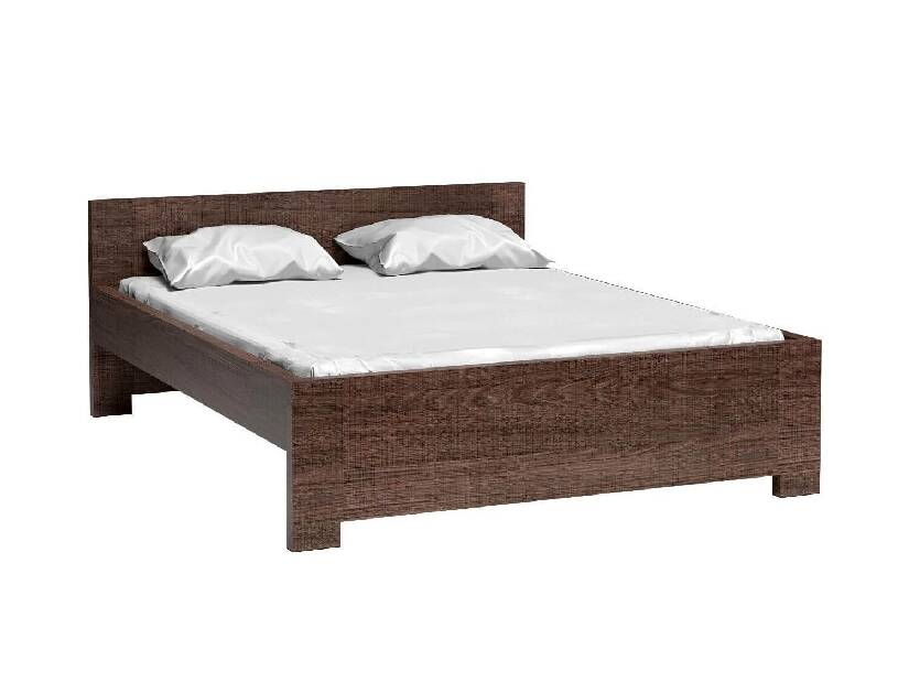 Bračni krevet 160 cm Vega 19 (s podnicom) (hrast santana tamni)