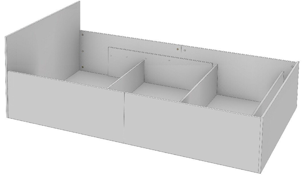Jednostruki krevet Cezar III (hrast sonoma) (s podnicom i prostorom za odlaganje)