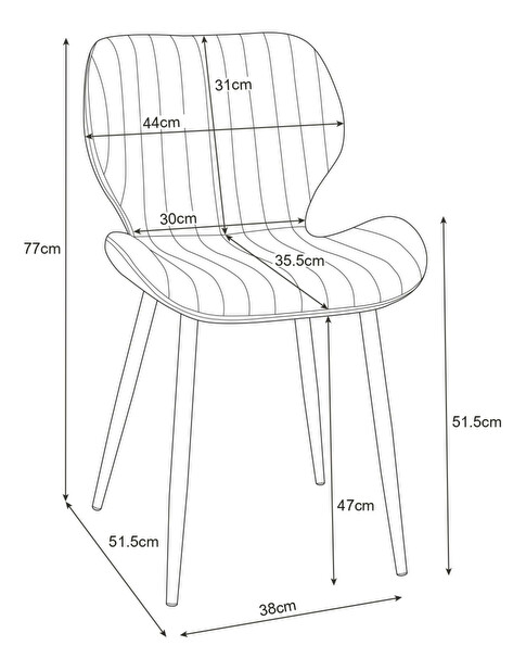 Blagovaonska stolica Saira II (tamnozelena)