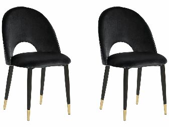 Set blagovaonskih stolica 2 kom. MAGI (tkanina) (crna)