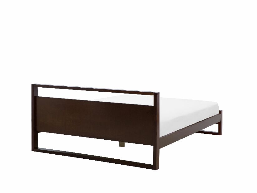 Bračni krevet 140 cm GIACOMO (s podnicom) (tamno drvo)