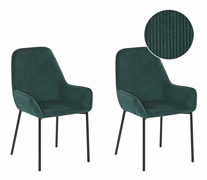 Set 2 kom. blagovaonskih stolica LARNO (tamno zelena)