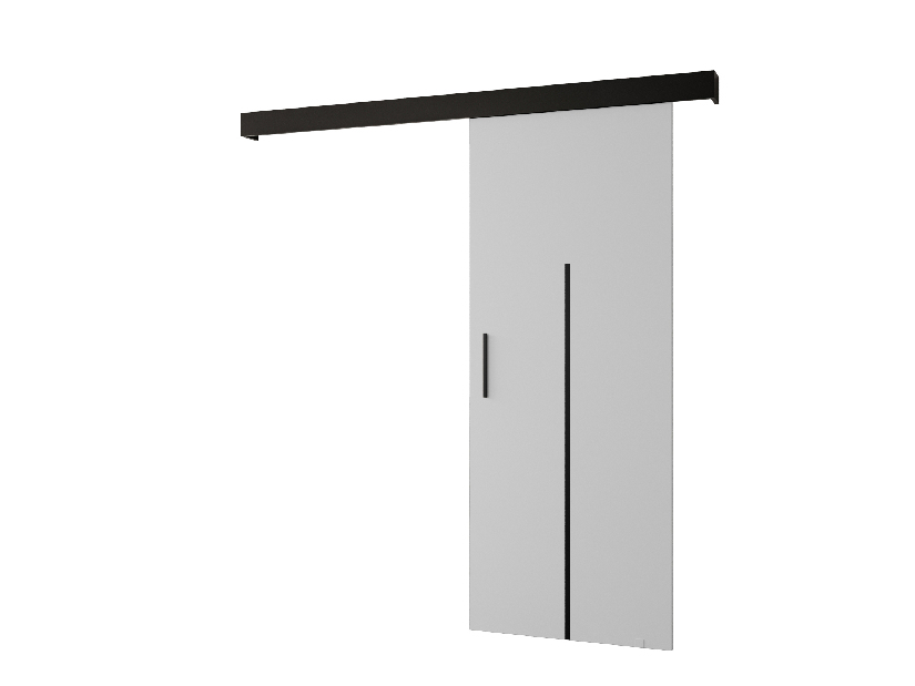 Klizna vrata 90 cm Sharlene X (bijela mat + crna mat + crna)