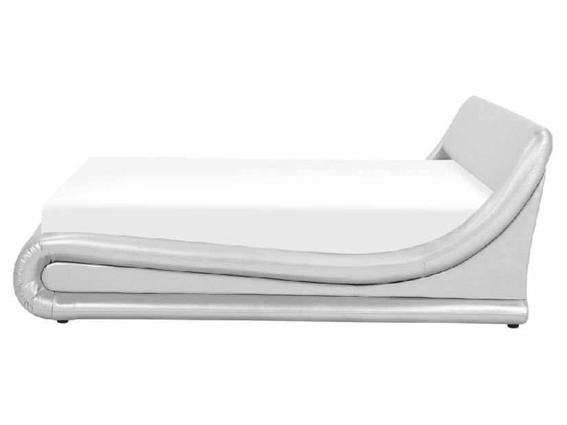 Bračni krevet 160 cm AVENUE (s podnicom i prostorom za odlaganje) (srebrna)