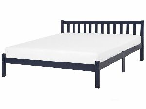 Bračni krevet 180 cm FLORIS (s podnicom) (plava)