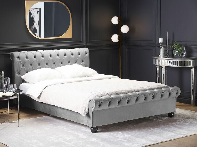Bračni krevet 160 cm ARCHON (s podnicom) (siva)