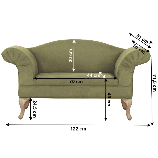 Fotelja Ankiz (zelena)