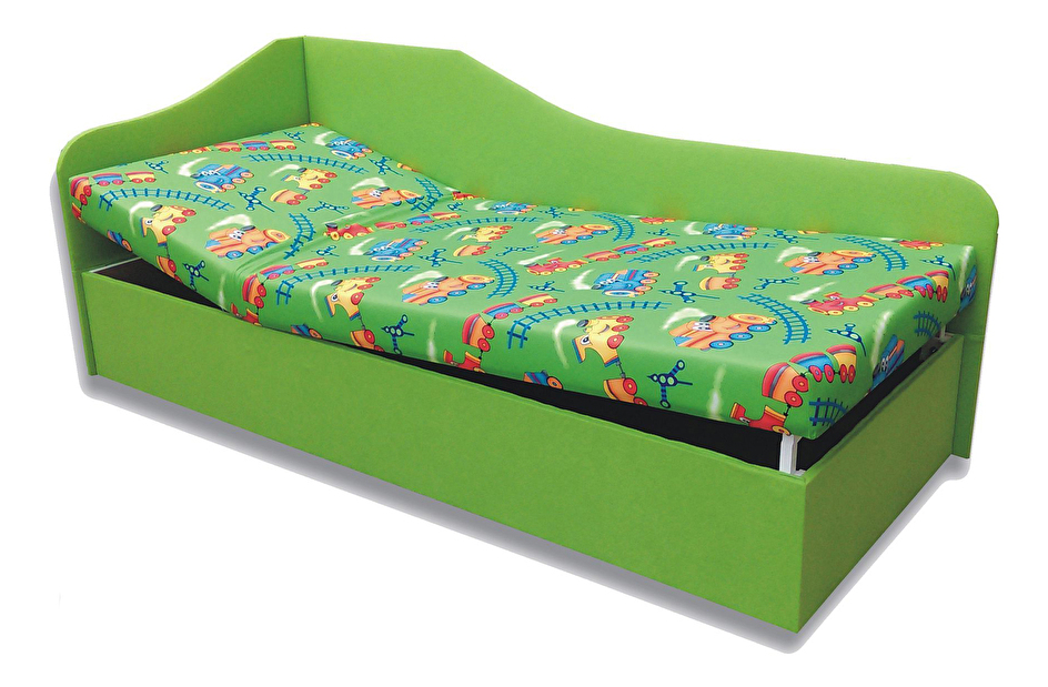 Jednostruki krevet (kauč) 80 cm Abigail (Vlak 4 + zelena x101) (L)