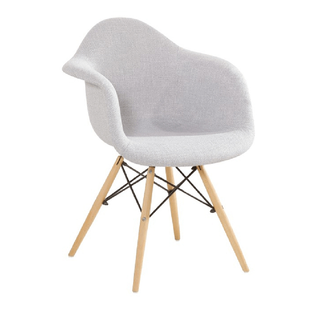 Dizajnerska fotelja Dario 2 (siva + bukva)