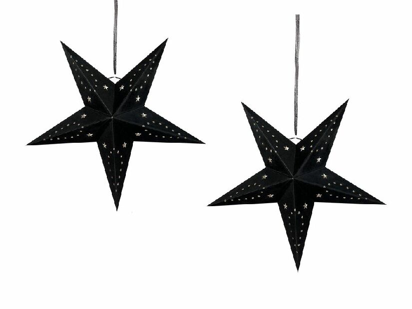 Set visećih zvjezda (2 kom.) Monti (crna)