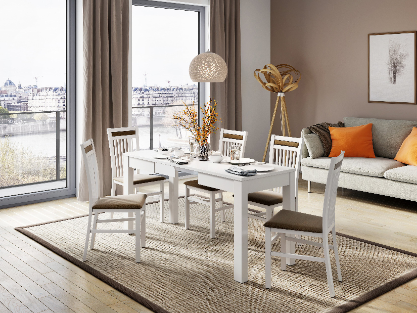 Blagovaonski stol Oltun 2 (bijela) (za 4 do 6 osoba)