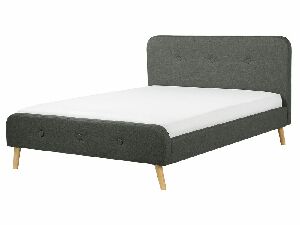 Bračni krevet 160 cm ROME (s podnicom) (tamno siva)