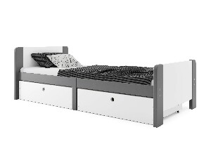 Jednostruki krevet 80 cm Aria (grafit + bijela)