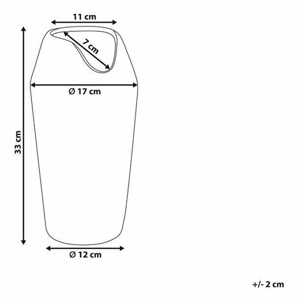 Vaza AZEMMOUR 33 cm (stakloplastika) (crna)