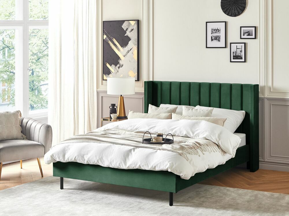 Bračni krevet 140 cm Vue (zelena) (s podnicom)