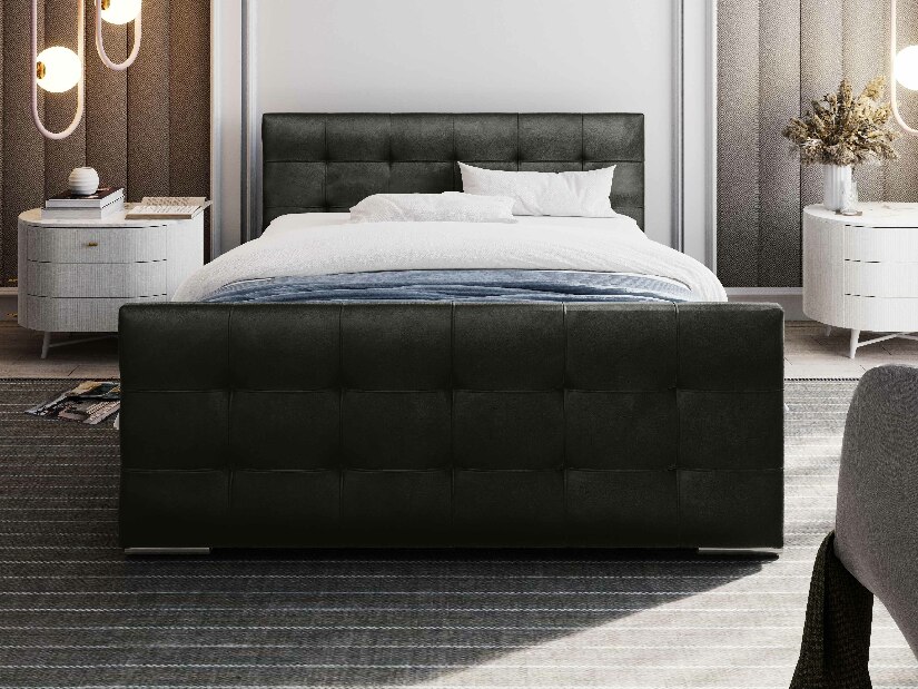 Bračni krevet 180 cm Billie (tamnosiva) (s podnicom i prostorom za odlaganje)