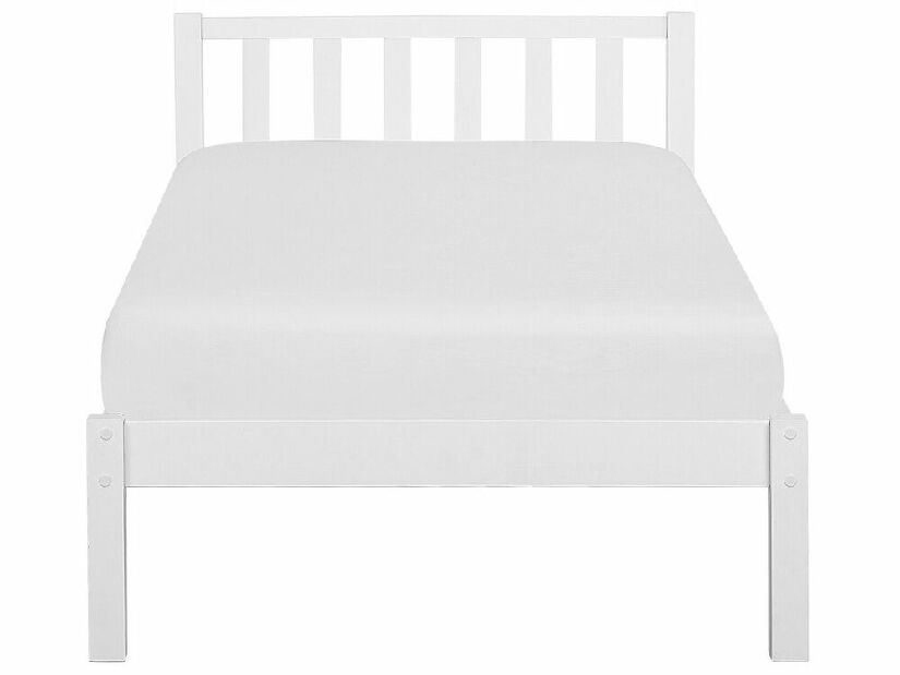 Jednostruki krevet 90 cm FLORAL (bijela) (s podnicom)