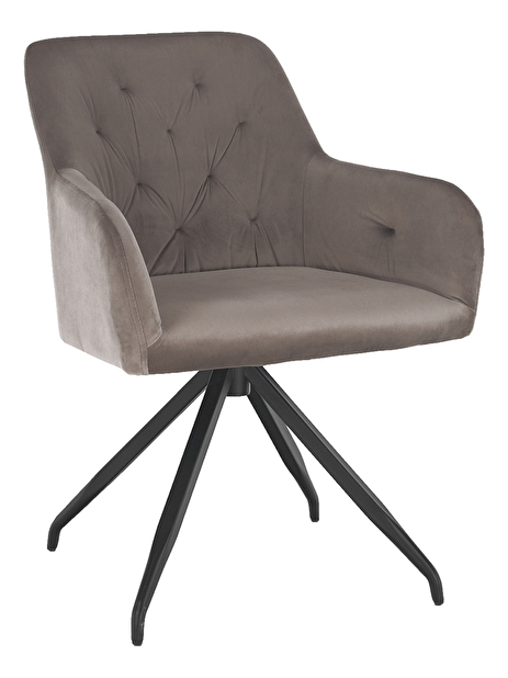Dizajnerska okretna fotelja Vavien (sivosmeđa)