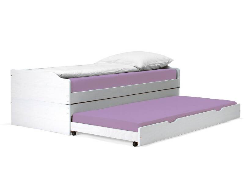 Krevet s pomoćnim ležajevima Flapi (bijela) 