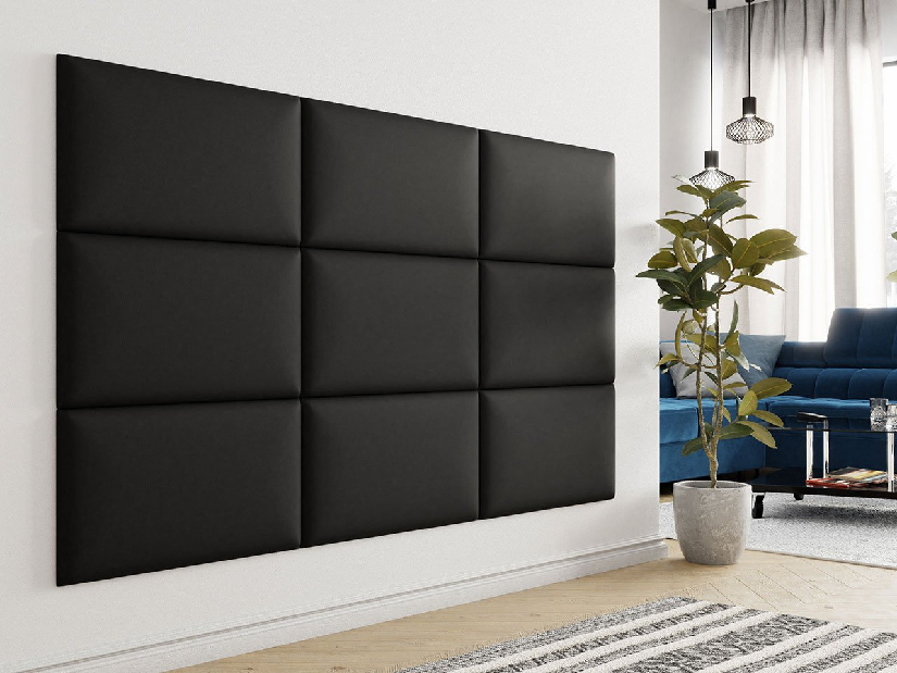 Tapeciran zidni panel Pazara 70x40 (ekokoža soft 011 (crna))