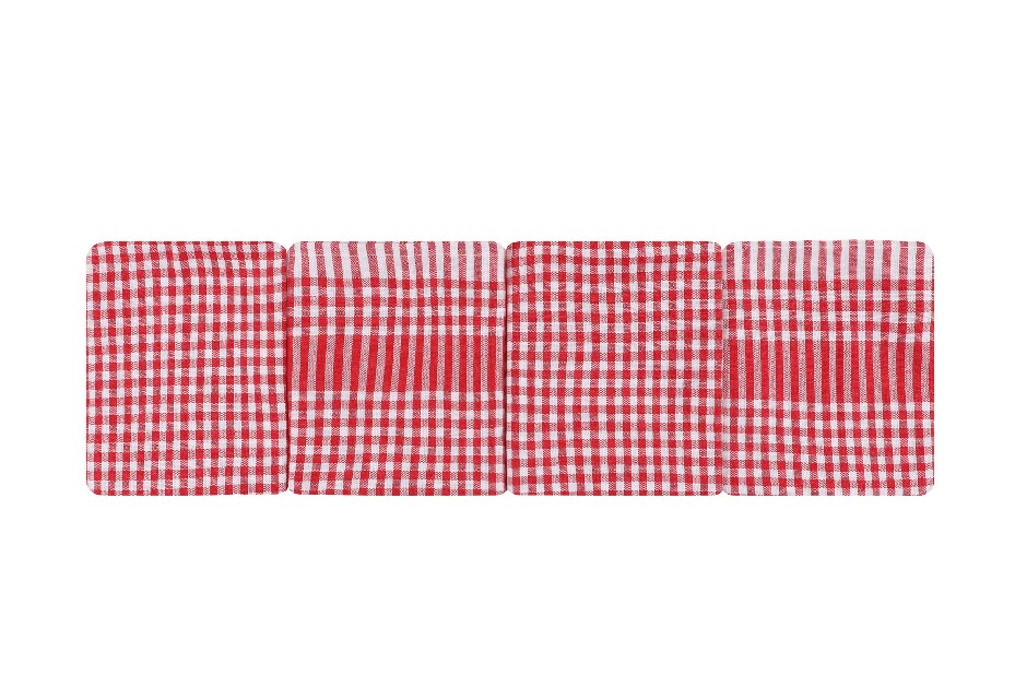 Set kuhinjskih krpa (10 kom.) Klarisa (crvena + bijela)