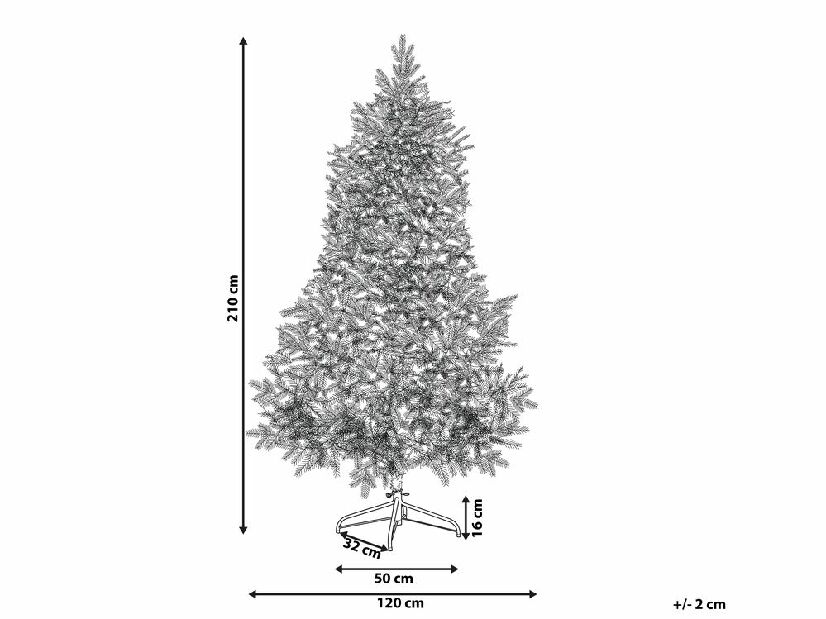 Božićno drvce 210 cm Truett (zelena) 