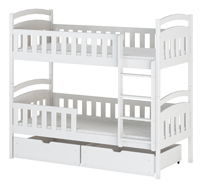 Dječji krevet 90 x 200 cm Antone (s podnicom i prostorom za odlaganje) (bijela)