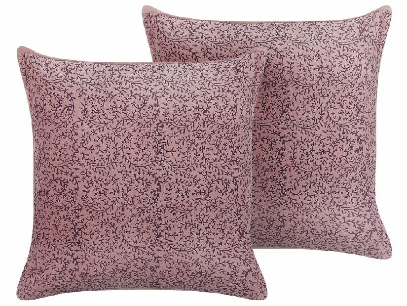 Set 2 ukrasna jastuka 45 x 45 cm Roma (ružičasta)
