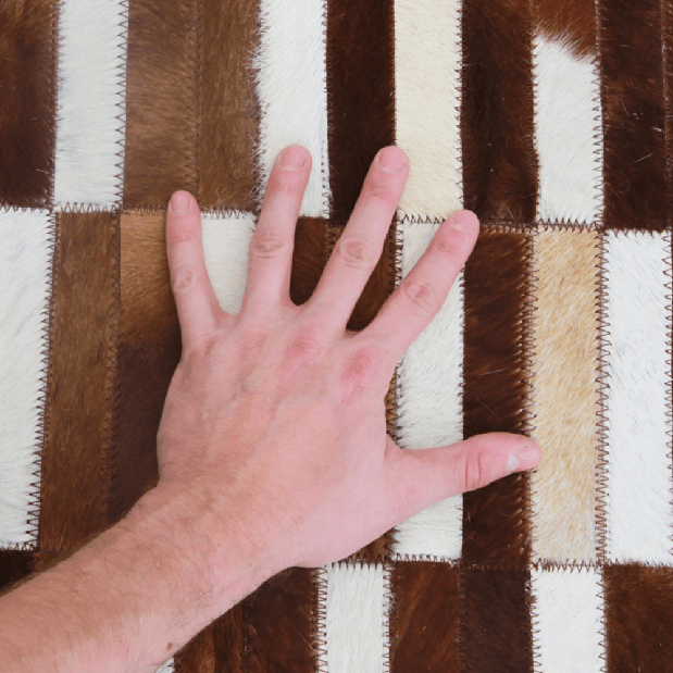 Kožni tepih 201x300 cm Korlug TIP 05 (goveđa koža + uzorak patchwork) 