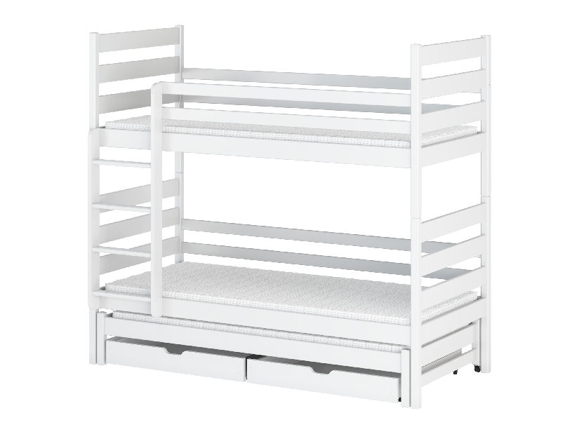 Dječji krevet 90 x 200 cm TORI (s podnicom i prostorom za odlaganje) (bijela)