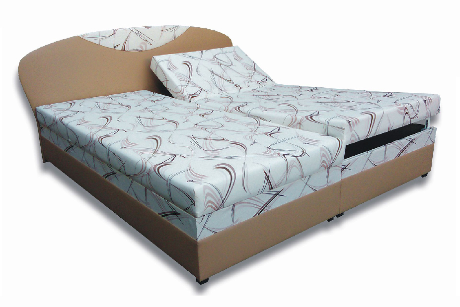 Bračni krevet 180 cm Island 4 (s pjenastim madracima)