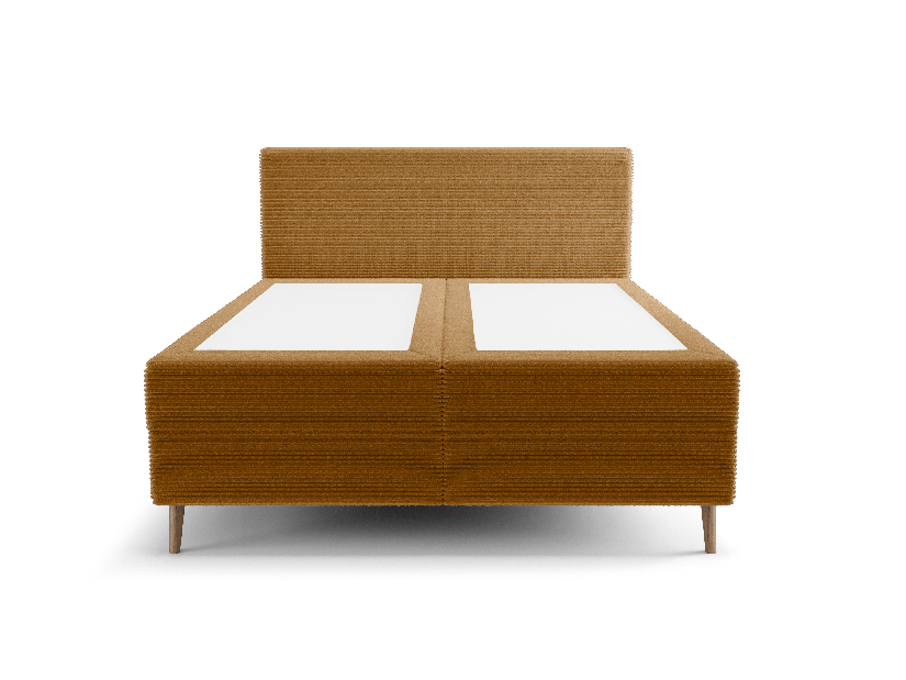 Bračni krevet 140 cm Napoli Comfort (karamela) (s podnicom, s prostorom za odlaganje)