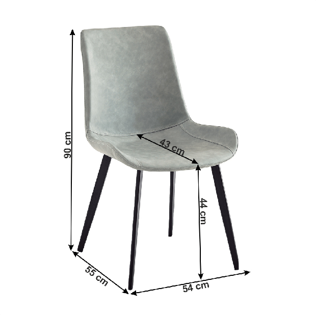 Blagovaonska stolica Nico (siva)