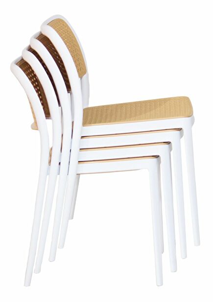 Blagovaonska stolica RAVIN (bijela + bež)