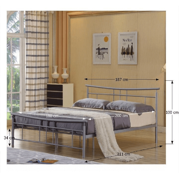Bračni krevet 180 cm Dodleston (S podnicom) 