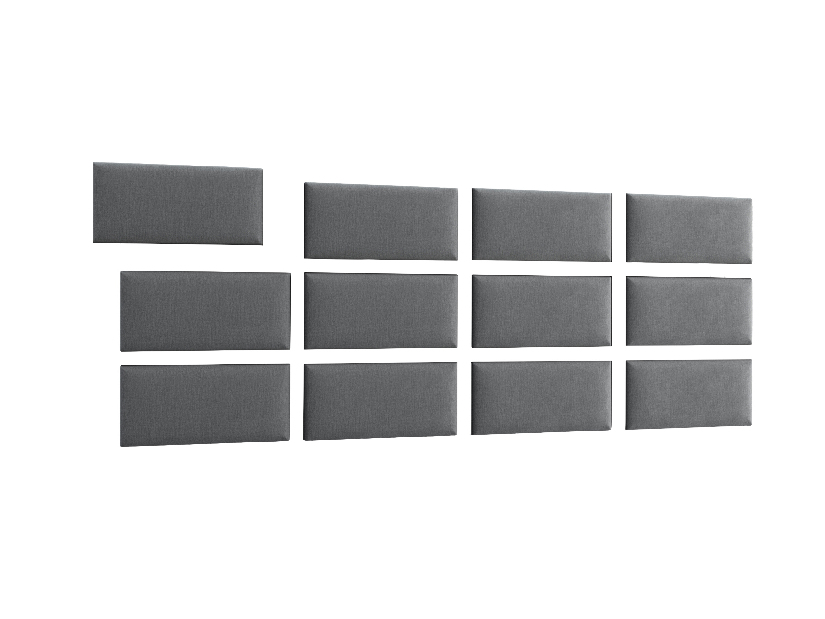 Set 12 tapeciranih panela Quadra 240x90 cm (siva)
