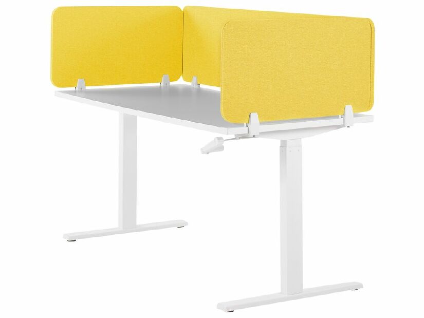 Pregrada za radni stol 130 x 40 cm Walda (žuta) 