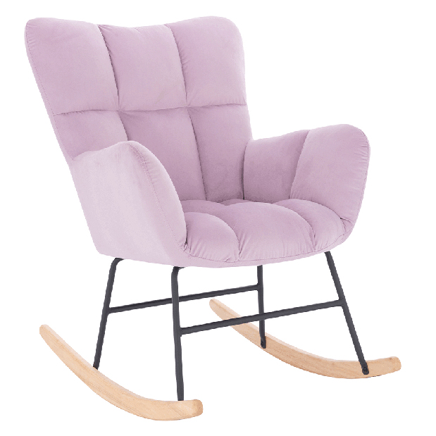Dizajnerska fotelja za ljuljanje Kerem (ružičasta)