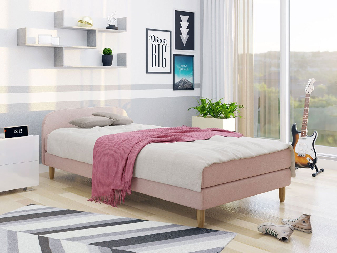 Jednostruki krevet 120 cm Mirjan Mac 2 (ružičasta) (s madracem)