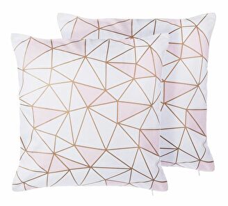 Set 2 kom. jastuka 45x45 CLARIANA (ružičasti trokutići)