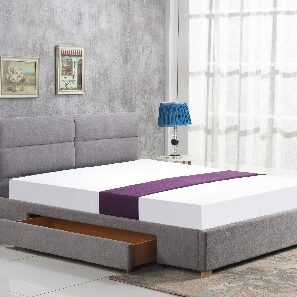 Bračni krevet 160 cm Capaz (siva) (S podnicom)  