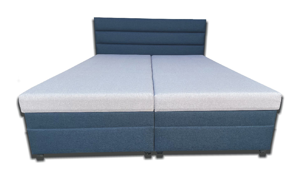 Bračni krevet 160 cm Rebeka (sa sendvič madracima) (tamno plava)