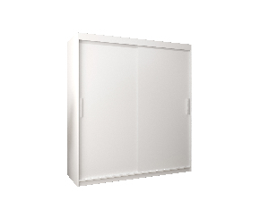 Ormar za garderobu 180 cm Toki (bijela mat + bijela mat)