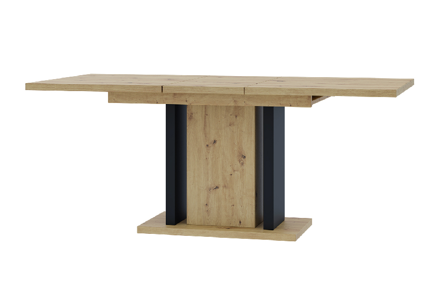Blagovaonski stol Wogrun (artisan + crna) (za 6 do 8 osoba)