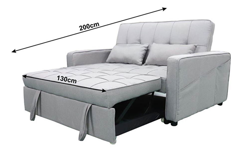 Kauč na razvlačenje Flombe Big Bed (siva) 