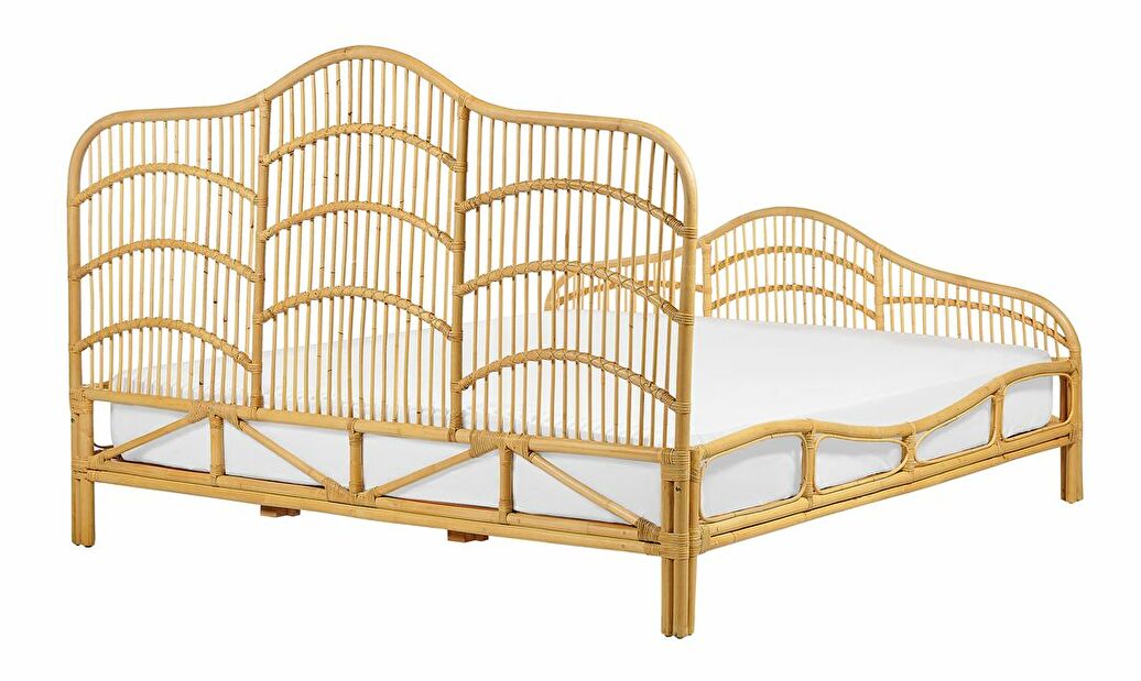 Bračni krevet 180 cm Dori (svijetlo drvo) (s podnicom)