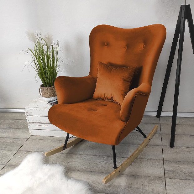 Fotelja za ljuljanje u skandinavskom stilu Aria (Magic Velvet 2213)