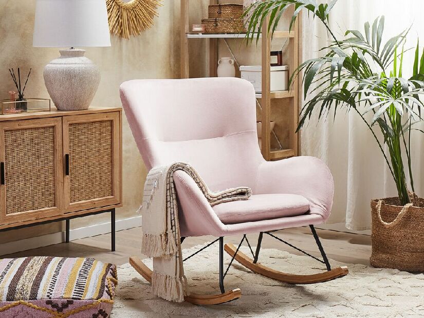 Fotelja za ljuljanje Esmae (ružičasta)