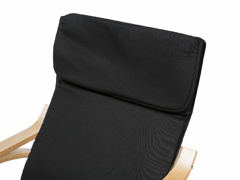 Fotelja za ljuljanje WELLO (tekstil) (crna)